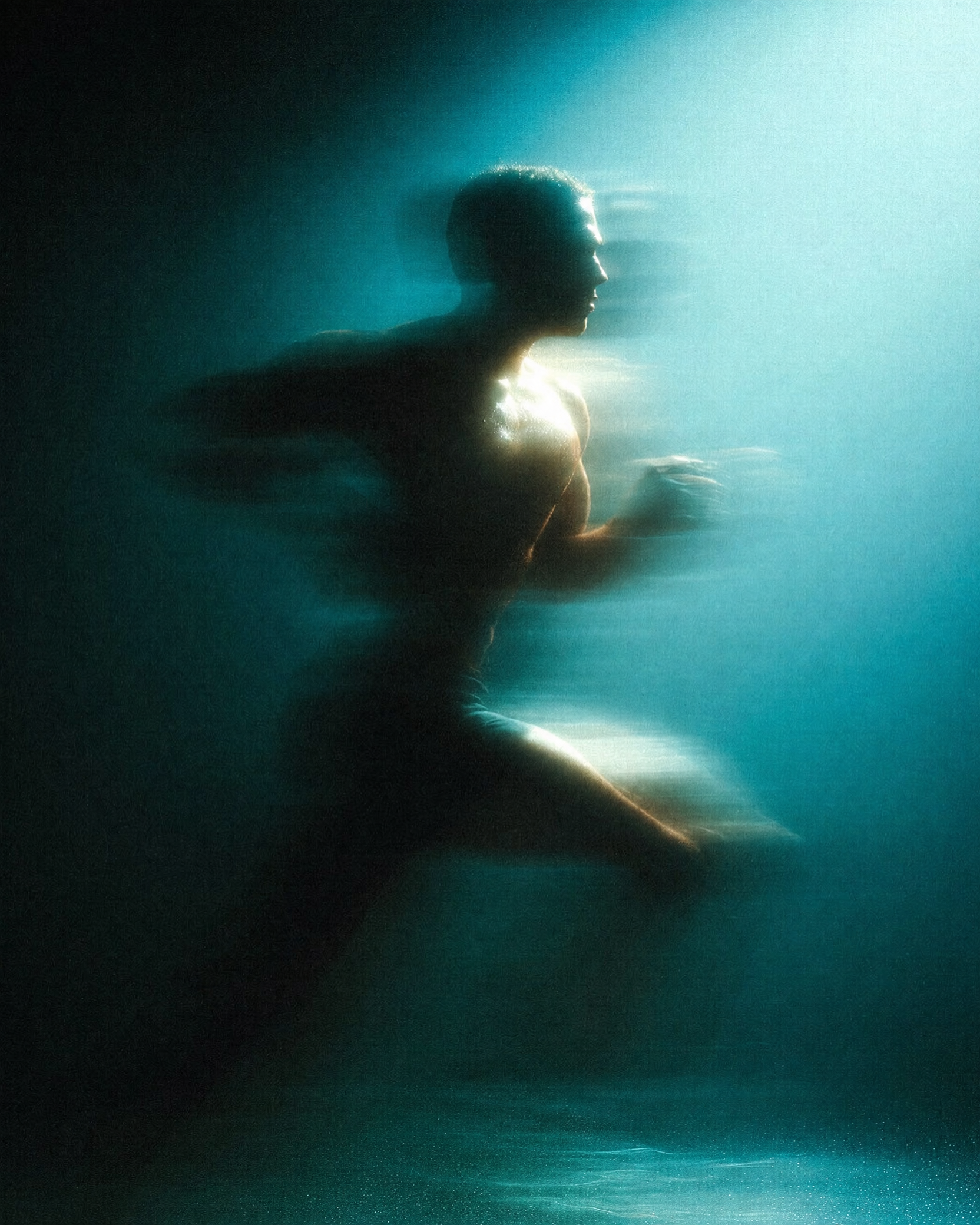 CHANGE athlete moving underwater